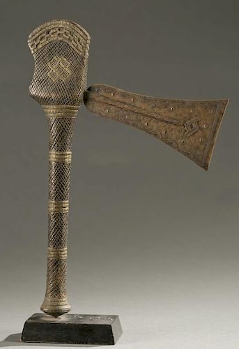 DRC metal banded axe, 20th cen.
