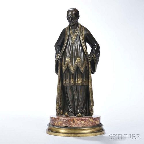 Continental School, Late 19th/early 20th Century       Gilt-bronze Figure of a Man
