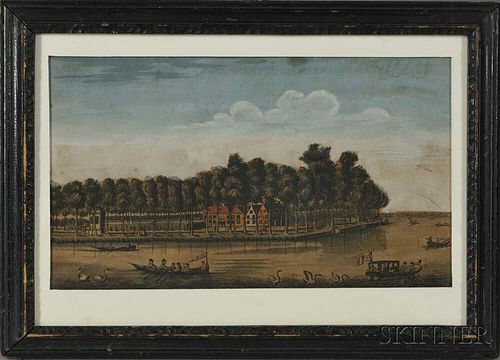 British School, 18th Century      Ouderhoek, the Seat of the Heer Anthony Van Hoek