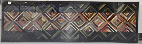 Two quilt panels mounted and in plexiglass. 19 1/2" x 67" Provenance: Property from Credit Suisse's Americana Collection