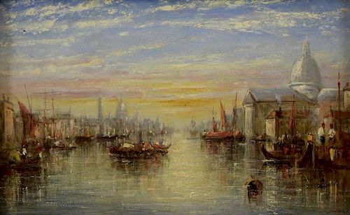 HOLLAND, James. Oil on Canvas. Venice Harbor.