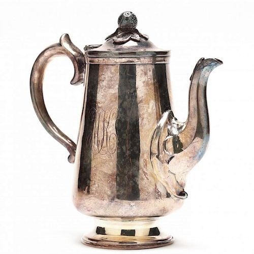 Indian Colonial Silver Coffee Pot