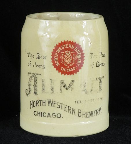 1902 Allmalt Beer 4½ Inch Stein, Chicago, Illinois