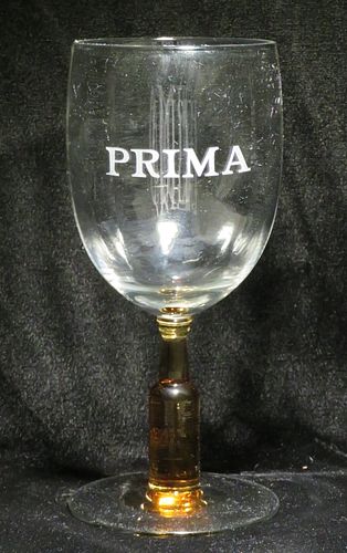 1912 Prima Brew "We Want Beer" 6½ Inch Etched Drinking Glass, Chicago, Illinois