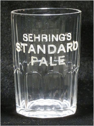 1915 Sehring's Standard Pale Beer 3¾ Inch Etched Drinking Glass, Joliet, Illinois