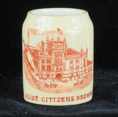 1905 Joliet Citizens Factory Scene Mini Mug Match holder Joliet, Illinois