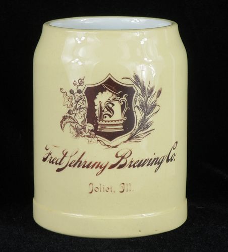 1907 Fred Sehring Brewing Co. 4½ Inch Stein, Joliet, Illinois