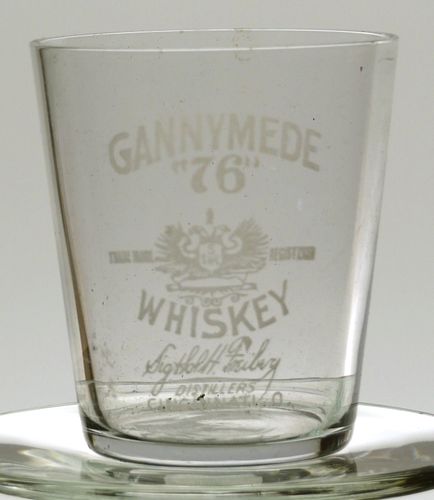 1910 Ganymede 76 Whiskey Shotglass Cincinnati Ohio