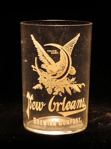 1900 New Orleans Brewing Co. 3½ Inch Etched Drinking Glass, New Orleans, Louisiana