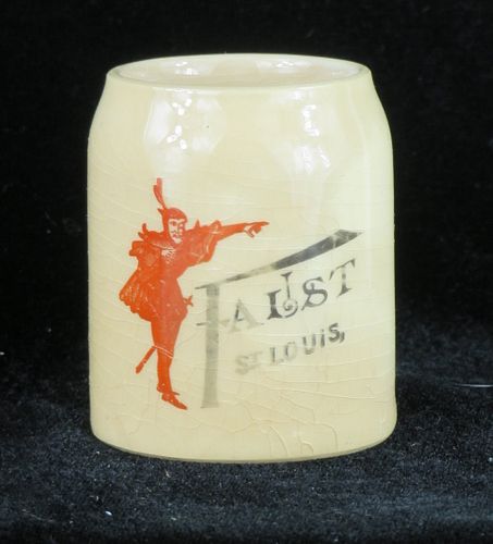 1900 Faust Beer Mini Mug Match holder Saint Louis, Missouri