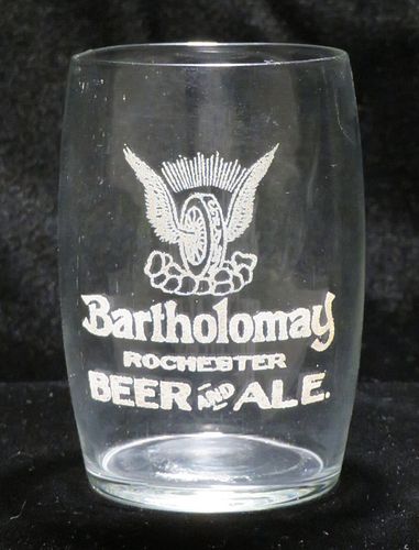 1910 Bartholomay Beer and Ale 3½ Inch Etched Drinking Glass, Rochester, New York