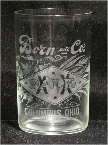 1907 XX Pale Beer 3½ Inch Etched Drinking Glass, Columbus, Ohio
