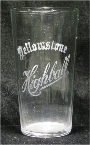 1910 Yellowstone Highball 4½ Inch Etched Drinking Glass