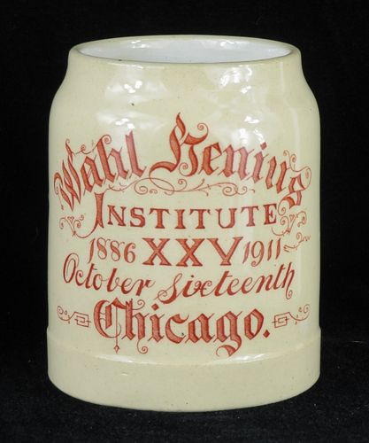 1911 Wahl Henius Institute 25th Anniversary 4¼ Inch Stein