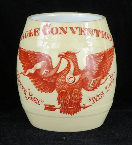 1905 F.O.E. Eagle Convention 1905 Green Bay Wisconsin 3¾ Inch Stein