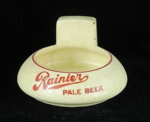 1910 Rainier Pale Beer Ceramic Ashtray, Seattle, Washington
