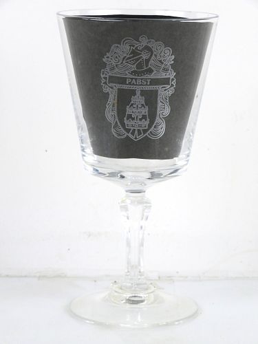 1970 Pabst Beer 6½ Inch Etched Drinking Glass, Milwaukee, Wisconsin