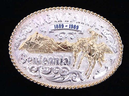 Montana Centennial Sterling Silver Buckle c. 1989