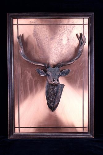 John Louw Elk Wall Art 3D Copper Artwork c. 1970