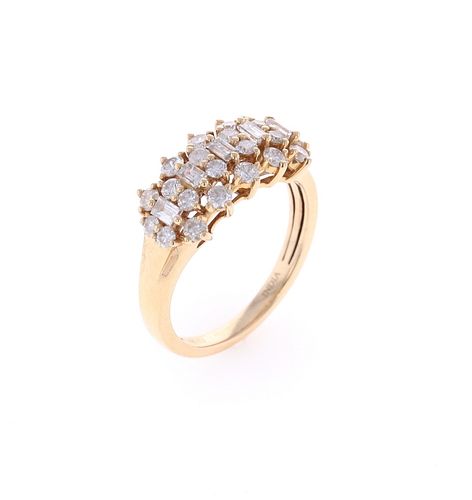 Opulent Diamond & 14k Yellow Gold Ring