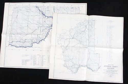 Montana County Maps, Jefferson & Valley, 1937