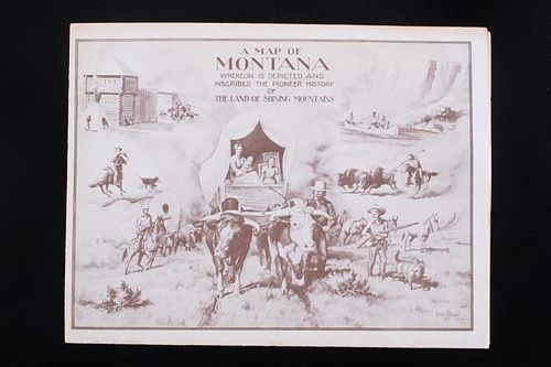 Irvin Shope 1937 Montana Historical Map