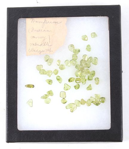Native American Green Glass Wampum Nuggets