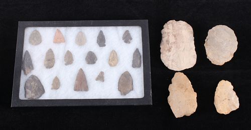Ancient Native American Indian Arrowheads &Tools