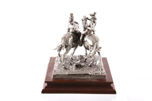 Don Polland "The Outlaws" Pewter Sculpture c. 1985