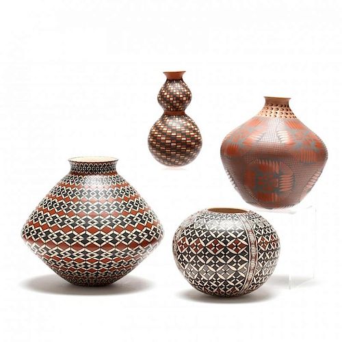Four Mata Ortiz Pottery Pieces
