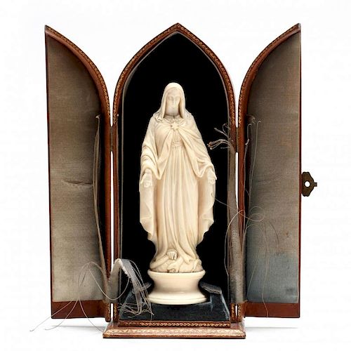 Carved Ivory Statue of The Virgin Mary