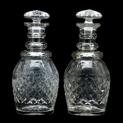 Pair of Antique Cut Glass Decanters