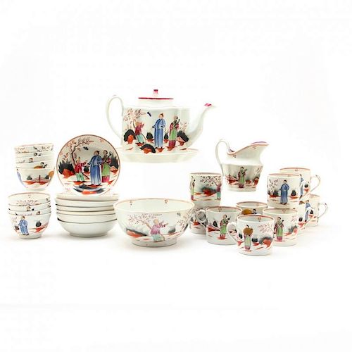 New Hall Porcelain Tea Set