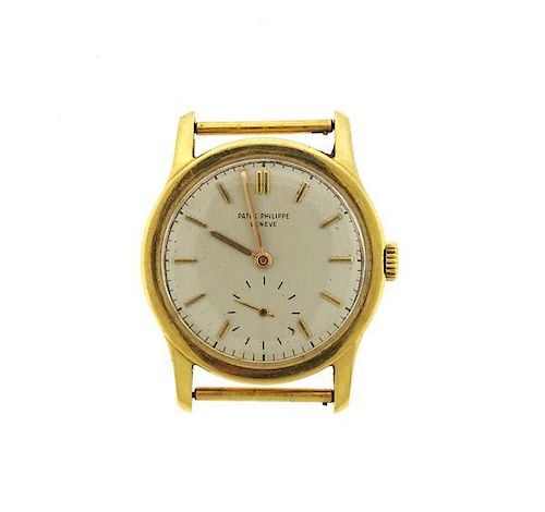 1950s Vintage Men&#39;s Patek Philippe 18K Gold Watch Ref 2449