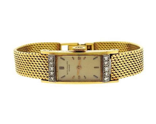 Vintage Patek Philippe 18K Gold Diamond Watch Ref 2292 1