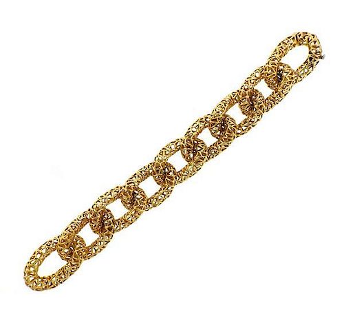 Large 18K Gold Link Bracelet