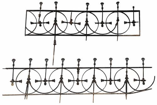 Two section iron fencing