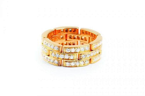 A Flexible Diamond Gold Band, by Cartier