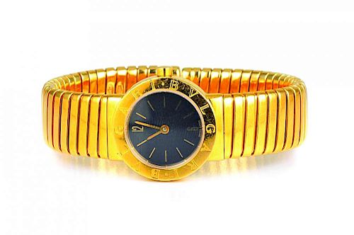 A Tubogas Ladies' Gold Watch, by Bulgari