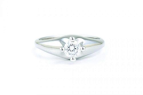 A Platinum Diamond Ring, by Bulgari