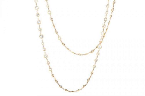 A Diamond by the Yard Gold Chain Necklace
