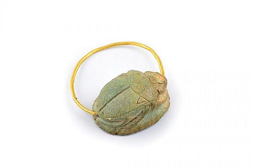 An Ancient Egyptian Scarab Ring, No Reserve
