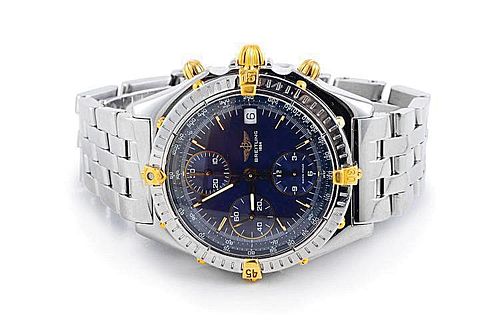 Breitling Stainless Steel and Gold Chronograph Men's Watch
