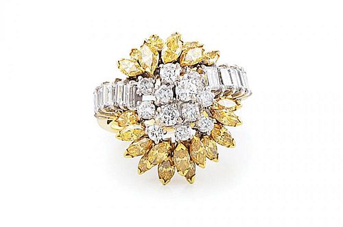 A Colored Diamond Fashion Ring, by Hammerman Brothers