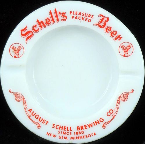 1962 Schell's Beer Glass Ashtray New Ulm, Minnesota