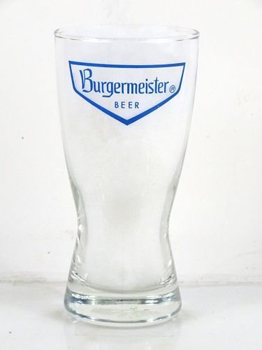1960 Burgermeister Beer "Pancho Villa Inn" 5½ Inch Tall Flared Top ACL Drinking Glass San Francisco, California