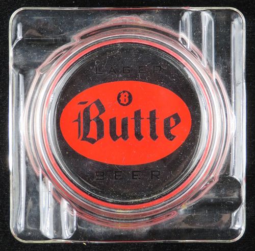 1954 Butte Lager Beer Glass Ashtray Butte, Montana