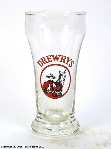1948 Drewrys Beer Bulge Top ACL Drinking Glass South Bend, Indiana