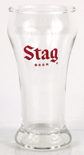 1950 Stag Beer 5½ Inch Tall Flared Top ACL Drinking Glass Belleville, Illinois