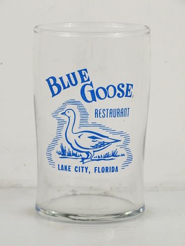 1950 Blue Goose Restaurant  Lake City  Florida 3¾ Inch Tall Drinking Glass